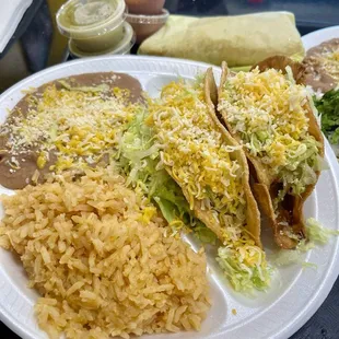 11. 2 Crunchy Chicken Tacos Combo