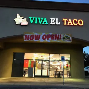the front of the restaurant