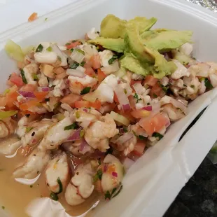 Tostada de ceviche