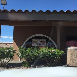 Sitting in the parking lot!