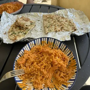 Chicken tikka masala and garlic naan