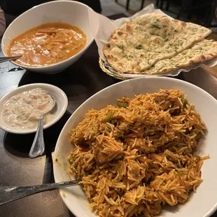 BIRYANI and CHICKEN TIKKA MUGHLAI