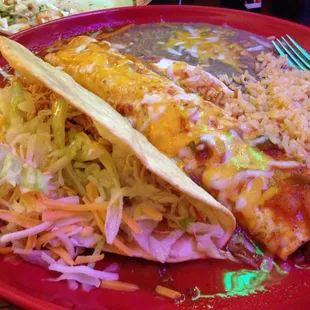 Shredded Beef Burrito Plate