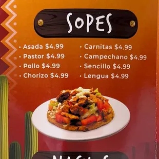 Gorditas sopes nachos