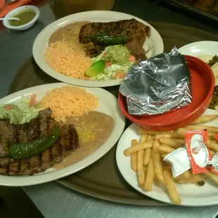 Carne Asada, Asada Tacos, Order of French Fries...