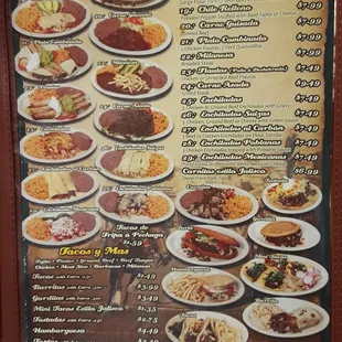 menu, crepes