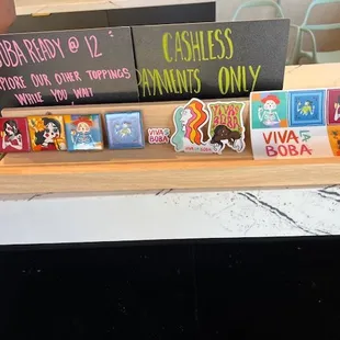 Cashless payments only