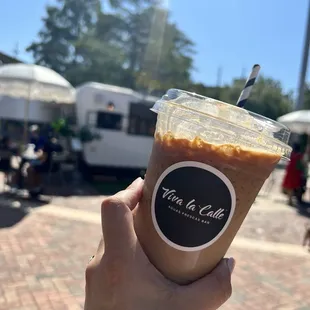 Tres leches latte, delicious!! This was at the Pearl.