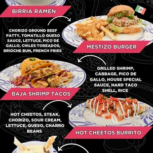 Check out our Secret menu! Available for dine-in and dial in for pickup.