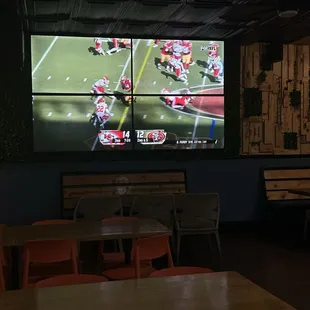 Giant screen perfect for games!