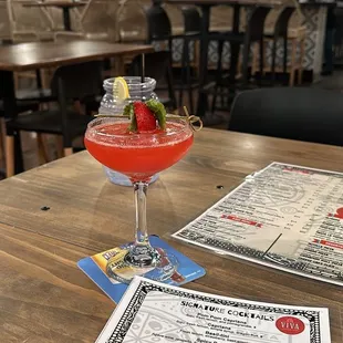 Strawberry basil cocktail