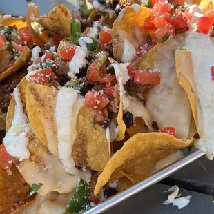 a plate of nachos