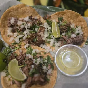 Street tacos with carnitas