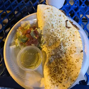 a plate of food on a table