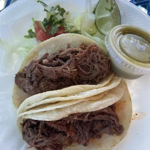 Tacos de barbacoa.
