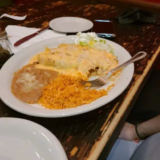 Pollo Enchilada Suizas Plate