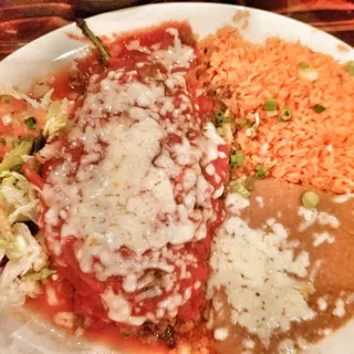 Carne Asada Chile Relleno Plate