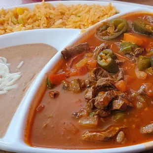 Bistec Ranchero en caldo