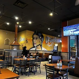 the interior of a mexican restaurant