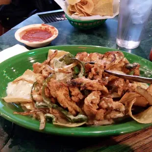 My chicken nachos, this is awesome!!! My favorite dish!! #GoodFood #GoodService #FatmacEntertainment
