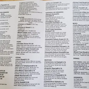 To-go Menu (Pg. 2 of 2)