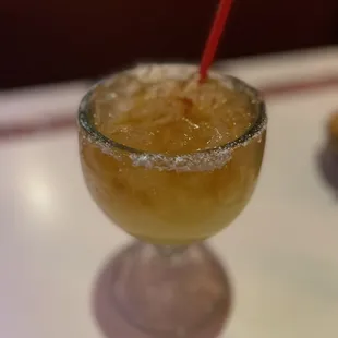 a close up of a drink in a glass