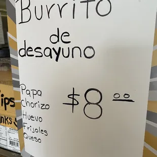 a burrito sign