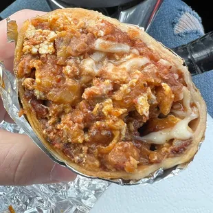 Chorizo breakfast burrito