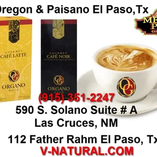 Organo Gold Coffee  3 Locations throughout El Paso &amp; Las Cruces
