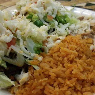 Viva Salsa ... shredded beef tostada ... not bad !  Includes soft drink too.