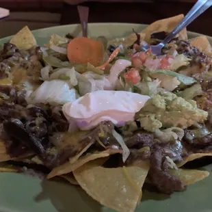 Nachos w steak