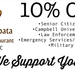 10 % off