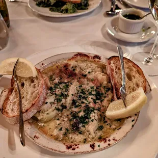 Escargot and Artichoke appetizer