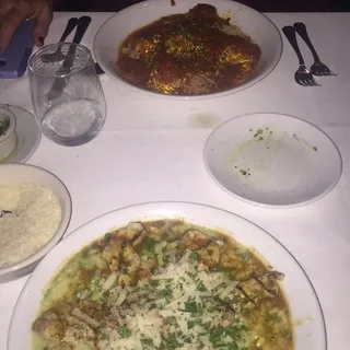 Chicken Meatballs with Capellini