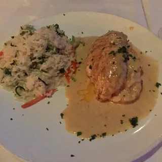 Crab Filled Breaded Chicken Breast