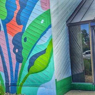 the entrance of the restaurant