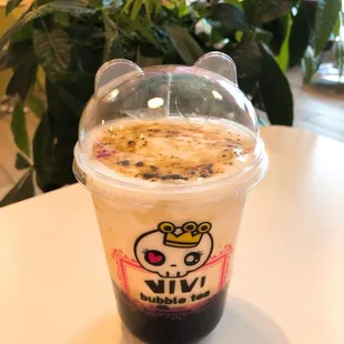 a cup of bubble tea