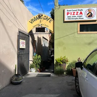 Back entrance of restaurant