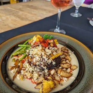 Vegan Napoleon (stacked roasted veggies)!