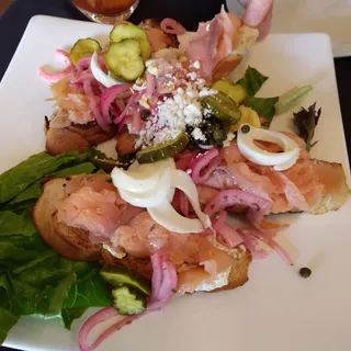 Smoked Salmon Bruschetta Lunch