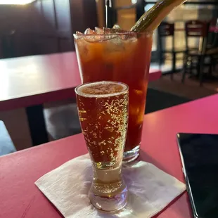oysters and mussels, drink
