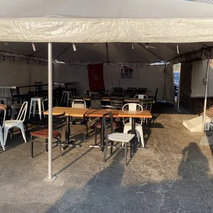 Special event tents in back