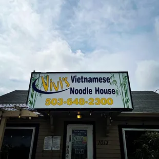 the front of the restaurant