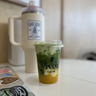 mango matcha w coconut cream cloud! YUM it's like mango sticky rice matcha i love