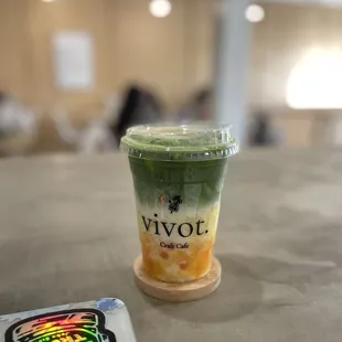 mango matcha w sakura boba ! so YUM