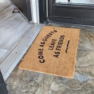 The entrance mat