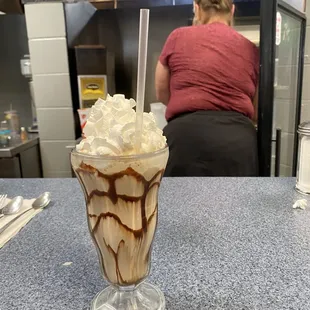 Milkshake with Jill in the back