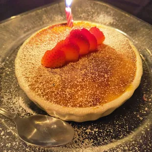 Free birthday dessert-- I chose the Spanish Cream Brulee. Very good!