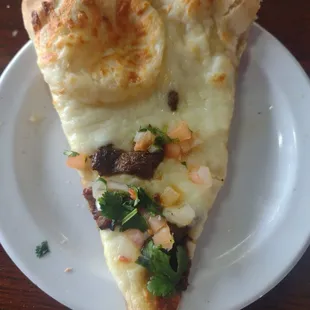 Not even half the slice has meat