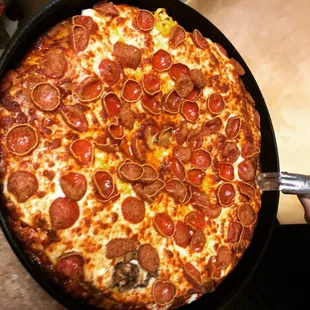 It was still sizzling in the pan!